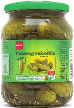 habspray 250 g, 796 kg Csemege uborka Penny 6-9 cm töltő tömeg: 350 g,