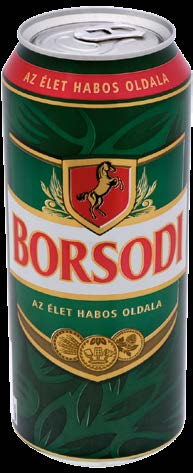 Borsodi sör dobozos 0,5 l, 398 Ft/l
