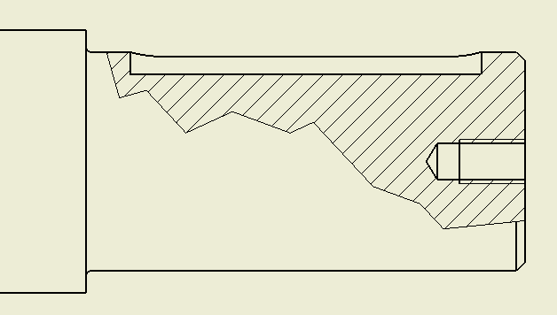 10) A kitörésben tegye láthatatlanná a függőleges szaggatott vonalat.