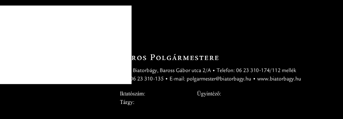 ELŐTERJESZTÉS A 2016. évi nyári karbantartási ütemtervről Biatorbágy Város Képviselő-testülete 68/2016. (III. 31.) határozatában a 2016.