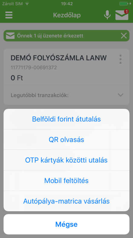 SmartBank új funkciók Bejelentkezés előtt látható gyors egyenleg Belépés előtt látható