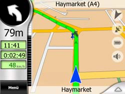 Ha ez a funkció ki van kapcsolva, a nyíl a GPS-vevő által jelentett pozícióban jelenik meg. 4.3.