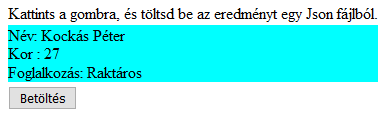 jquery AJAX hívás példa www.bitman.hu jqpl_6.htm <html> <head> <title>the jquery Example</title> <script type = "text/javascript" src = "http://ajax.googleapis.com/ajax/libs/jquery/2.1.3/jquery.min.