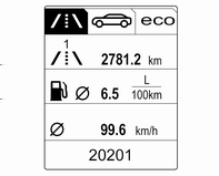Műszerek és kezelőszervek 91 út/üzemanyag információ tájékoztató üzenetek, kódszámok formájában megjelenítve 3 97.
