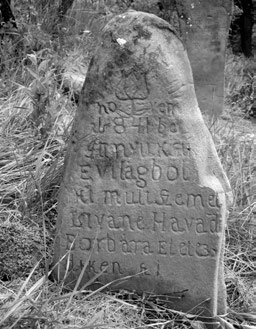 Kádár Miháj sírköve 1827-ből