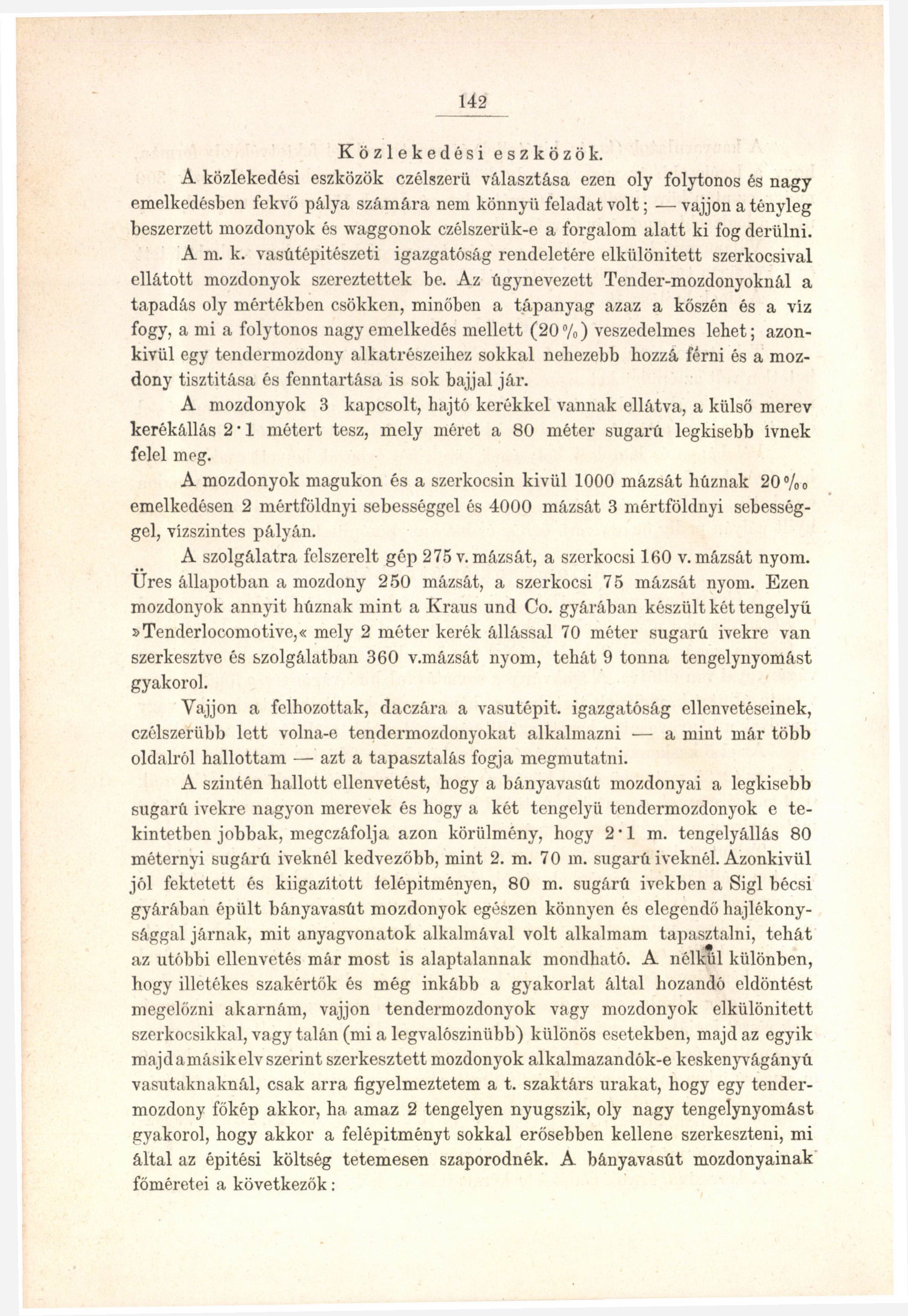 142 Közlekedési eszközök.