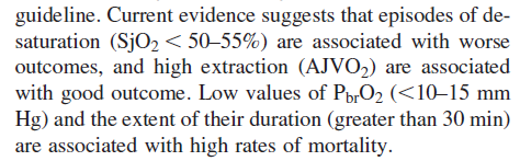 agyi oxigenizáció monitorozás jugularis bulbus oximetria > 50% agyi