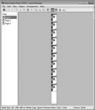 Válassza a Layout Manager (Elrendezés menedzser) lehetőséget a nyomtatóvezérlő Main (Fő) lapján,