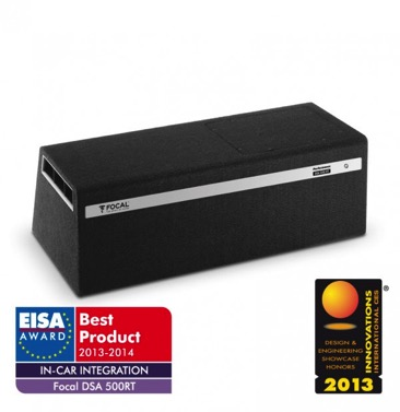 30cm mélysugárzó, amely megkapta a rangos EISA 2013-2014 díjat D-osztályú erősítő, 2x65W RMS rendszer, Front+1x165W RMS beépített mélynyomóval audio processzor által vezérelt alkalmazás - Focal