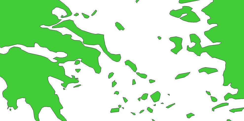 Partvonalak generalizálása A partvonal generalizálásának bemutatására egy Európát ábrázoló adatsort választottam, így lehetőségem volt ugyanannak az algoritmusnak vizsgálatára az országhatárok