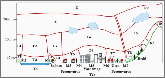 2. A városklíma léptéke, kialakulásának elsődleges okai Az éghajlati jelenségek térbeli t dimenziói: i: Z = zonális (makro) klíma, R = regionális (mezo( mezo) ) klíma, L = lokális lis klíma, T =