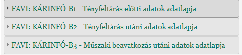 ADATOK, ADATSZOLGÁLTATÁS Legújabb FAVI-KÁRINFÓ 2015.