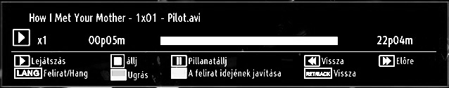 Fel / Le ^Navigáció: Lejátszás ( gomb) : Lejátssza az összes médiafájlt a mappában, a kijelölttel kezdi. Lang (Lejátssza az előnézetet): Megmutatja a kiválasztott fájlt egy kis előnézeti abalakban.