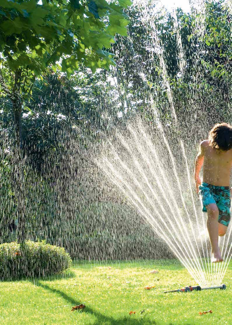 GARDENA esőztetők Optimális öntözés minden kertbe Függetlenül a kert és a gyep nagyságától és alakjától, a GARDENA mindig a megfelelő
