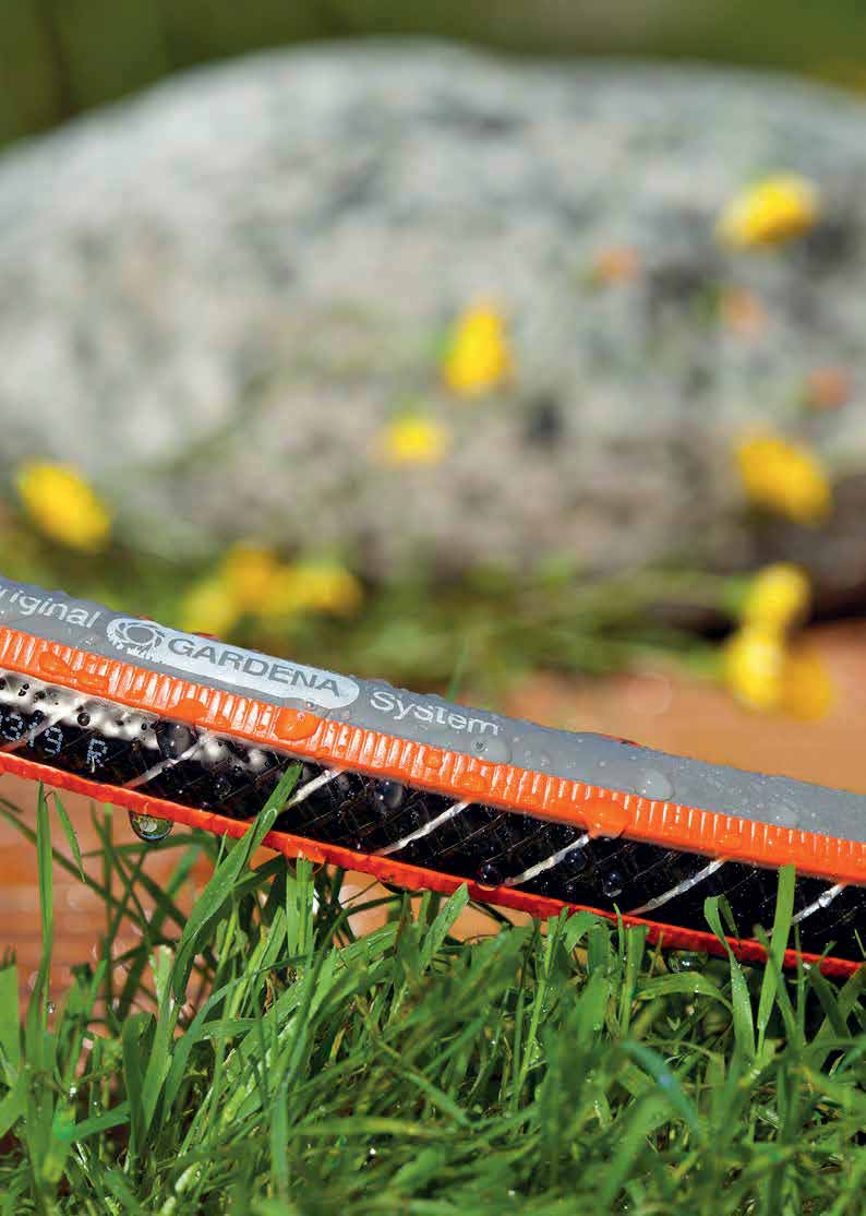 GARDENA tömlők Újító szellemű termékek itt aztán minden összeillik A GARDENA új, Flex minőségi tömlői Power-Grip bordázattal készülnek, amely a lehető legjobb kapcsolódást biztosítja a tömlők és az