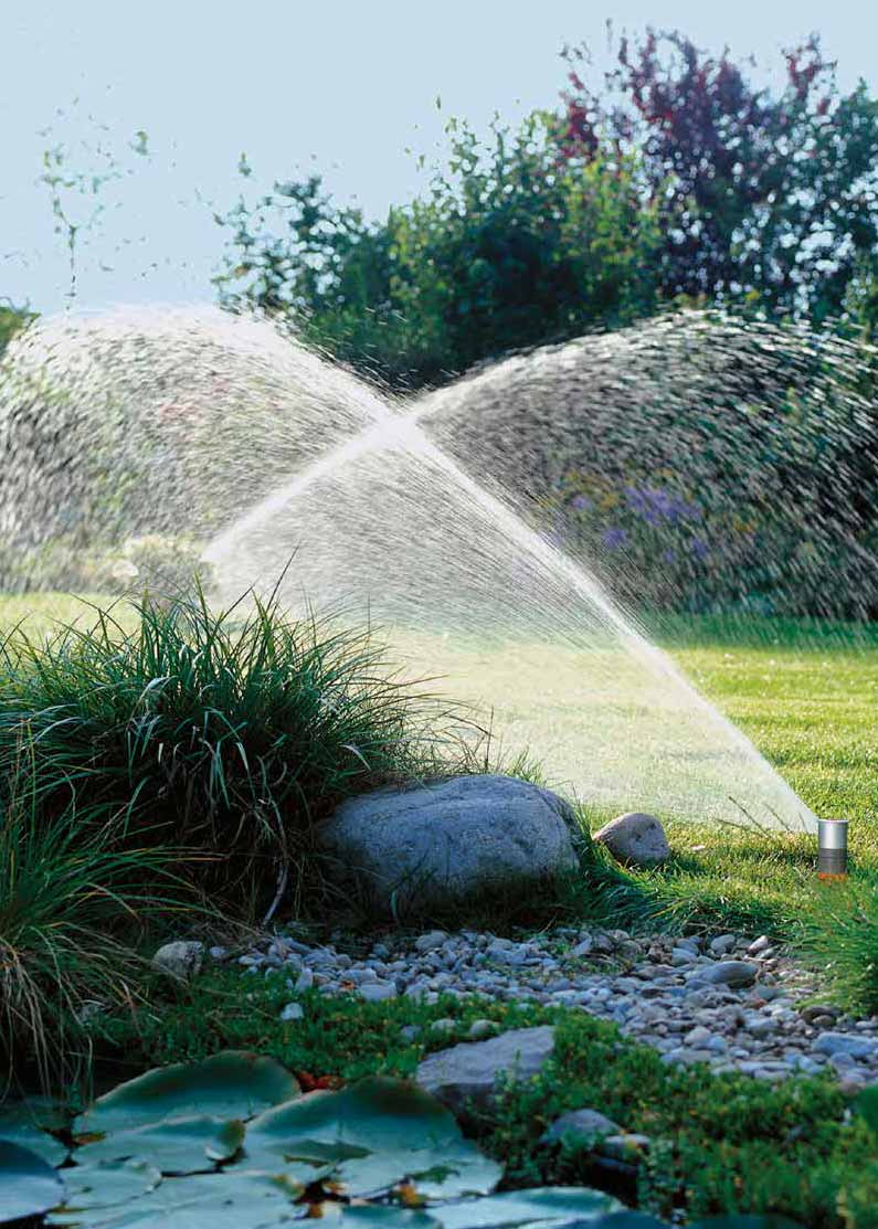 GARDENA Sprinklersystem Kényelmes, megbízható és egyszerűen telepíthető 1 1 2 3 Süllyesztett esőztetők Süllyesztett