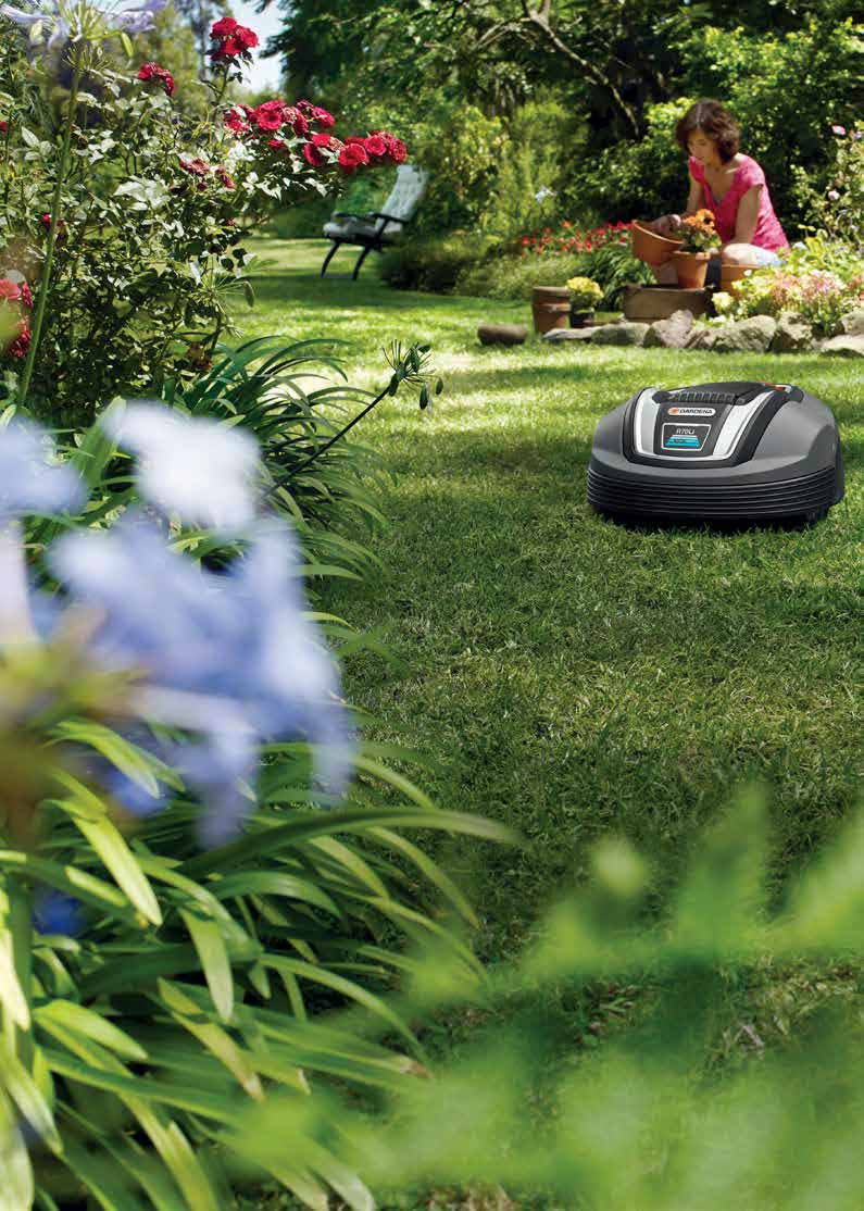 GARDENA robotfűnyíró Élni és nyírni hagyni Gyönyörködjön a kertjében, lazuljon el teljesen, nincs miért aggódnia,