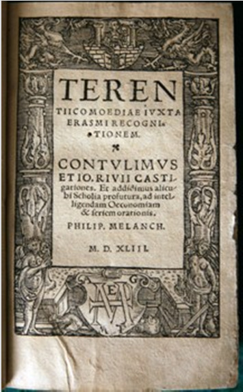 3. Terentius, Afer Publius: Comoediae iuxta Erasmi