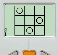5. Írjon programot, amelyet végrehajtva a robot egy egyszerű (3x3-as) amőba játék egy részletét szimulálja!