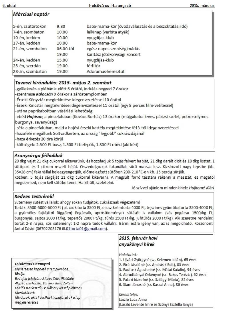 6. oldal Felsővárosi