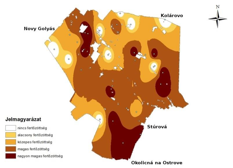 Natura 2000 területek parlagfű fertőzöttsége a Csallóközben 2016-ban 2.