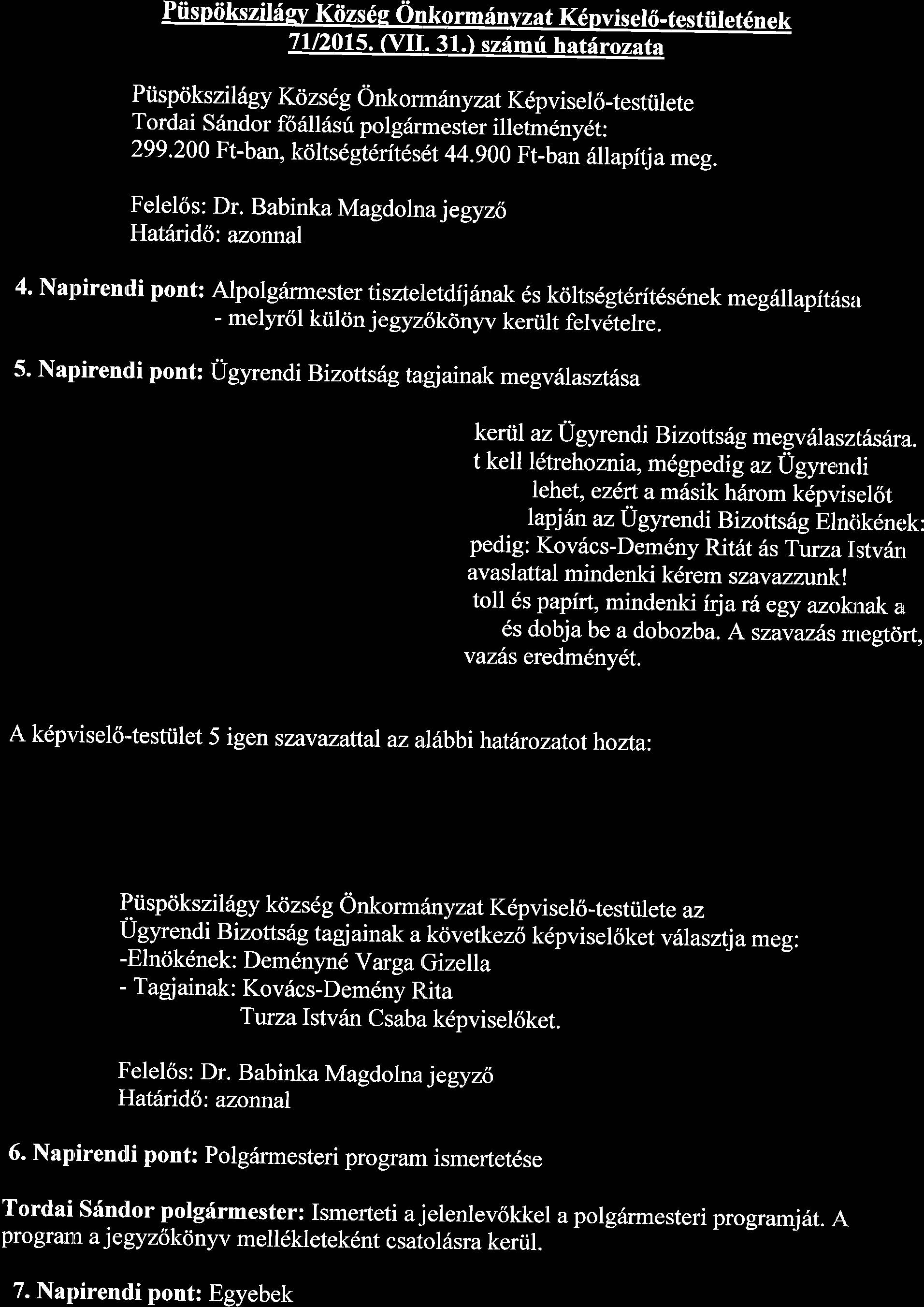Piispiilazillev Kiizq6e onkormdnvzat K6pvisel6-testiilet6nek 7112015. NIl' :t.