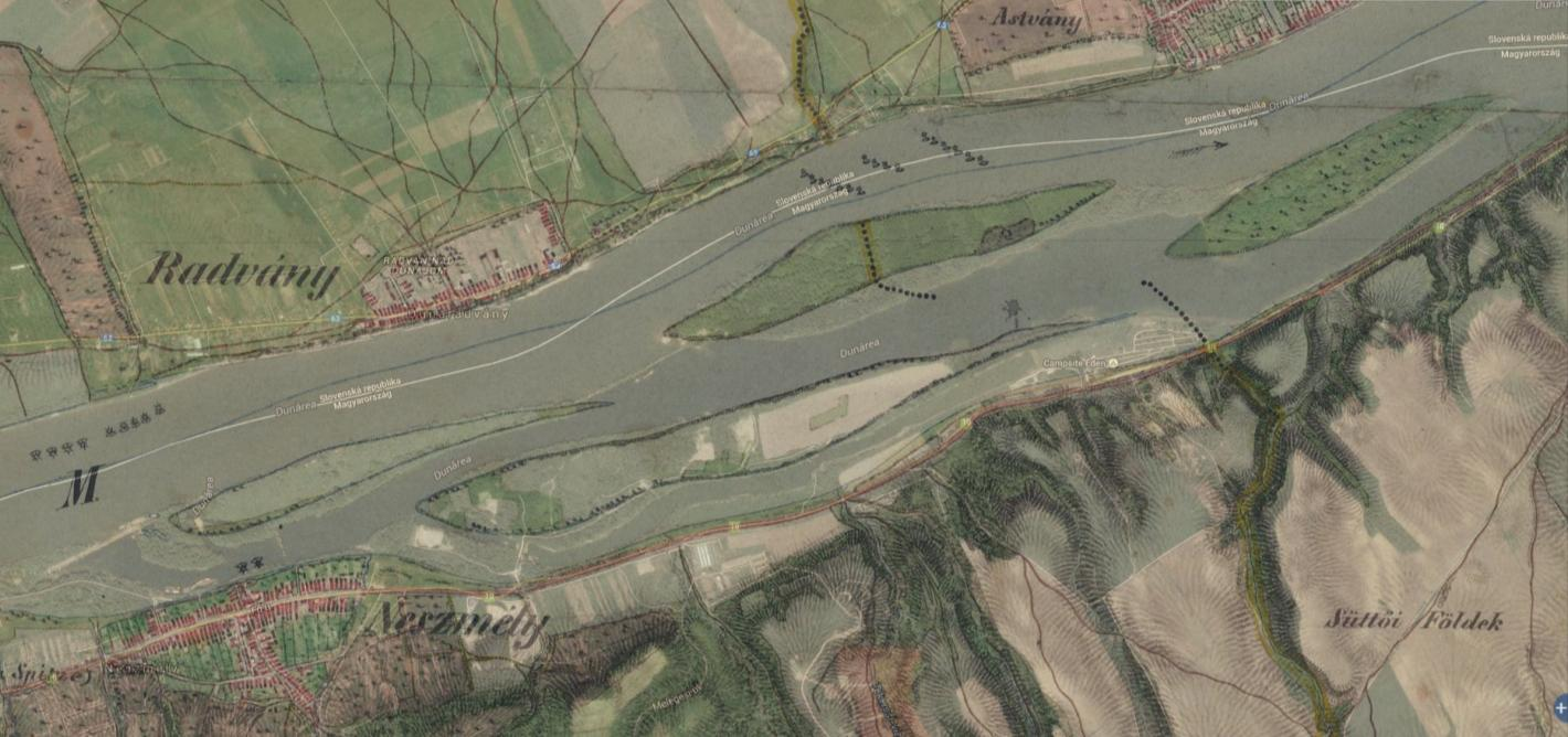 Almásneszmély - Mocsi mellékágrendszer 1 750+200-1 744+200 fkm között a Duna jobb partján helyezkedik el, melyet a 49. ábra mutat be.