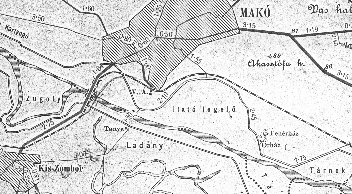 méretarányban (3.9. ábra). Jelentésében javaslatot tett az ekkor még meglévı Goszpodi- Hajlásnál és Zugolyban található egykori gát lerombolására, mivel az, az áradások levonulását akadályozta.