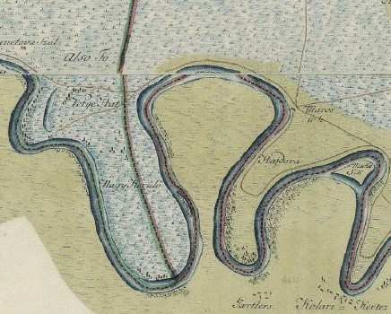 3.13. ábra: Vetyehát az I. katonai felvétel idıpontjában (1784).