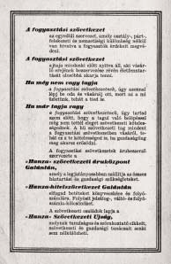 65. A galántai Hanza Szövetkezeti Áruközpont reklámhirdetése A kereskedelem nem újkori találmány. Az emberiséggel egyidõs, csakúgy, mint a szövetkezés.