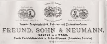 riedmann és Würsching Mezõgazdasági Gépgyára, Szered. 1878-ban alakult.