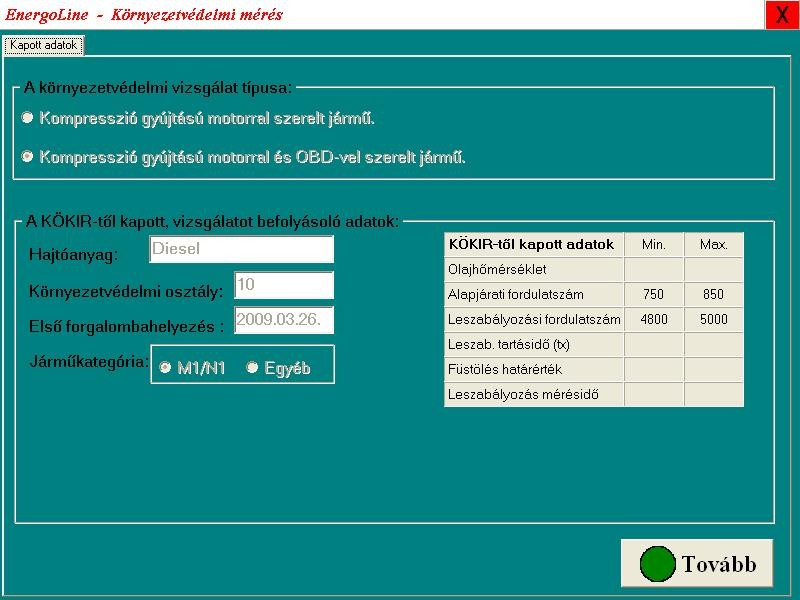 A, A Kapott adatok képernyő tartalma EL4Fust_772009.doc 1.