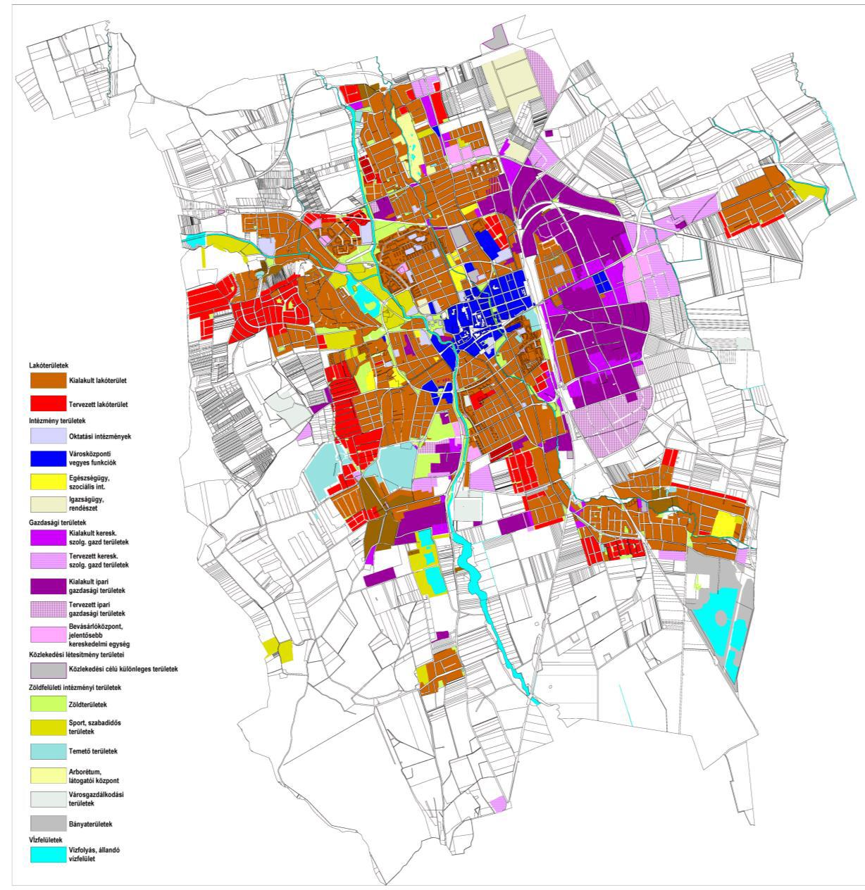 7. térkép: Szombathely városrészei (a funkciók vizsgálata alapján) 13 13 Forrás: Szombathely Megyei Jogú Város Településfejlesztési