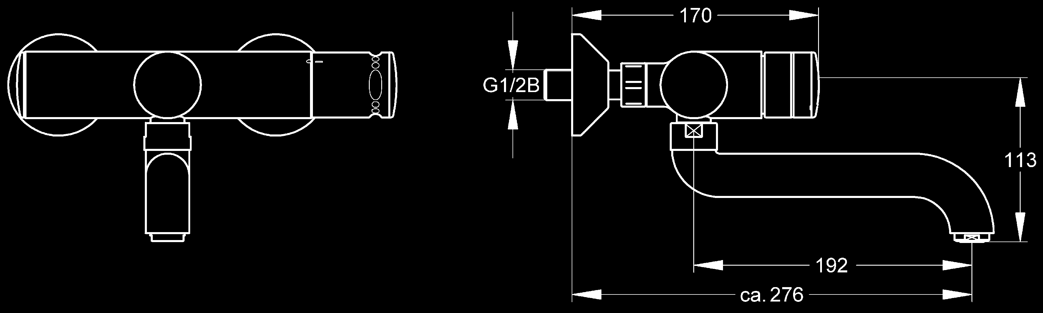 kiállás: 176 mm AQRM284 7612982073984 638, kiállás: 244 mm AQRM285