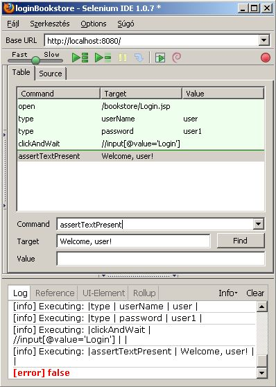 felhasználói felület felderítése, objektumok azonosítása Object mapping: Felhasználói objektumokhoz Adatkészlet (data pool) megadható teszt sorozatokhoz Felhasználás: Rögzített teszt szekvenciák