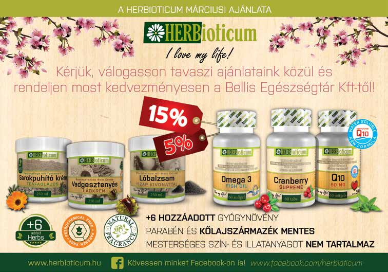 BIOHERBAL NATURAL KFT. Az akció időtartama: 2017. március 1 március 31., illetve az akció a készlet erejéig érvényes!
