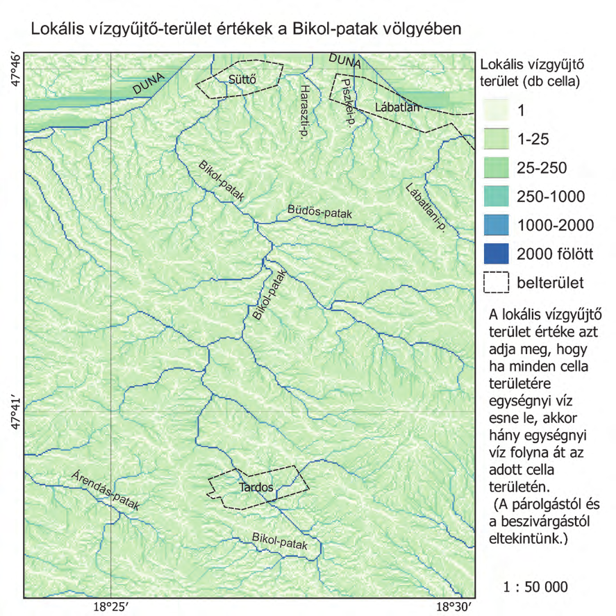 Lokális vízgyűjtő terület térképe 22.
