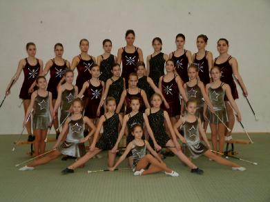 2005. év twirling versenyzői: Meczker B-László N-Sólya E-Mezősi J-Hamvas E-Mezősi R-Sitkei B-Czimmer P-Apró B Taba K-Nagy