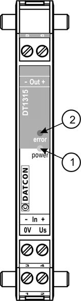 Működési elv Tápellátás A készülék a 19 29 VDC tápfeszültségből egy galvanikusan leválasztott, kettős kimenetű nagyfrekvenciás DC-DC konverter segítségével állítja elő a bemeneti (biztonságos) oldal