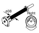 07/03 Gyöngyláncos hajtómű, rugó rásegítéssel, 38 mm-es rolettacsőhöz (jobb oldali kezeléshez, kék jelöléssel) RL.050.