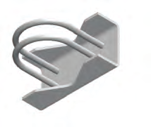 Dimensions (mm) Bracket with 1 optical unit - standard U type