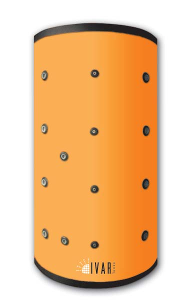 11.8 IVAR.PUFFER PSS Acél akkumulációs tartály belső felületkezelés nélkül, zárt fűtési és hűtési rendszerekhez, mint kiegyenlítő tartály.