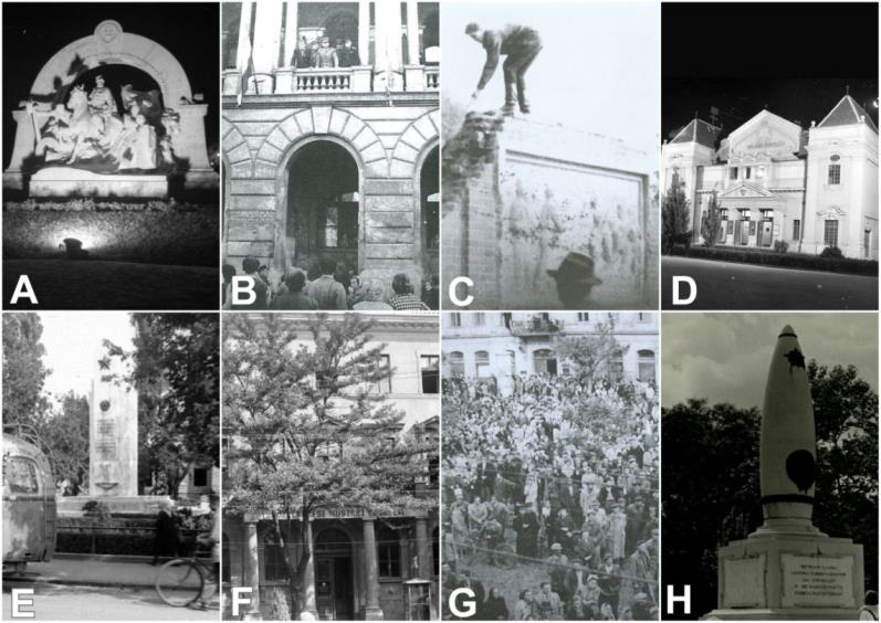 A Marica grófnő előadás félbeszakadt, Varga D. József elszavalta a Nemzeti dalt 3. Szabó Floki József beszél a tüntetőkhöz 4. Nagygyűlés 5. A Táncsics utcai szovjet emlékművet ledöntötték. 6.