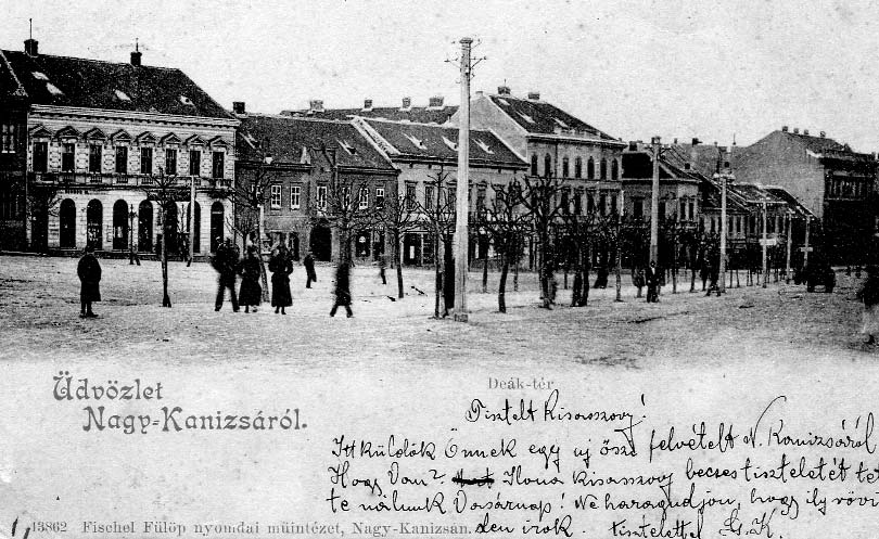 tér) és a Fõ út 1861-ben (F.