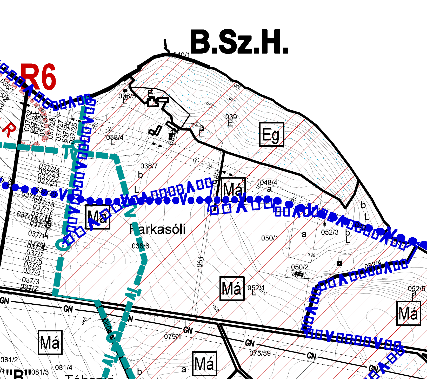 5. sz. melléklet Tervezési terület 20 kv-os szabadvezeték és 20/0,4 kv-os OTR állomás Szentgál Község Önkormányzata Képviselő-testületének 9/2011. (VI.30.) sz.