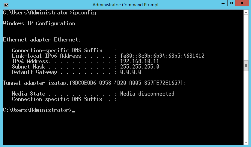 IP cím lekérdezése / beállítása - ipconfig ipconfig /all View detailed configuration information.