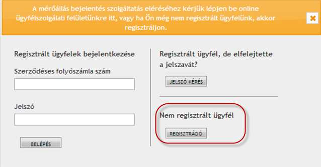 Regisztráció előtt kérjük, készítse elő korábbi számláját, mivel a rendszer csak akkor fogadja el a regisztrációját, ha az adatok pontosan megegyeznek a