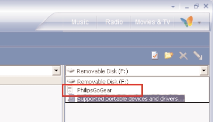 Digitális zene átvitele a készülékre Mielőtt MP3 vagy WMA gyűjteményét a Windows Media Playerrel lejátszhatná készülékén, a következők szerint telepítenie kell a Windows Media Player és a Device