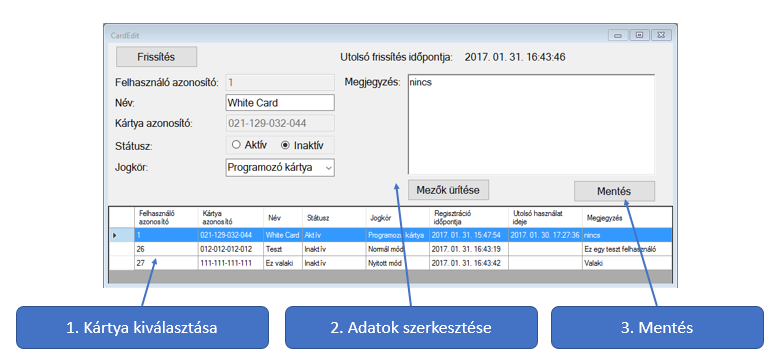 6.3 KÁRTYA SZERKESZTÉSE 13.