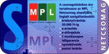 2.4. Prepaid címkével ellátott csomagolódobozok A címkék leírása: A címke 3 változatban készült: S, M és L MPL Netcsomag bérmentesítésére szolgál.